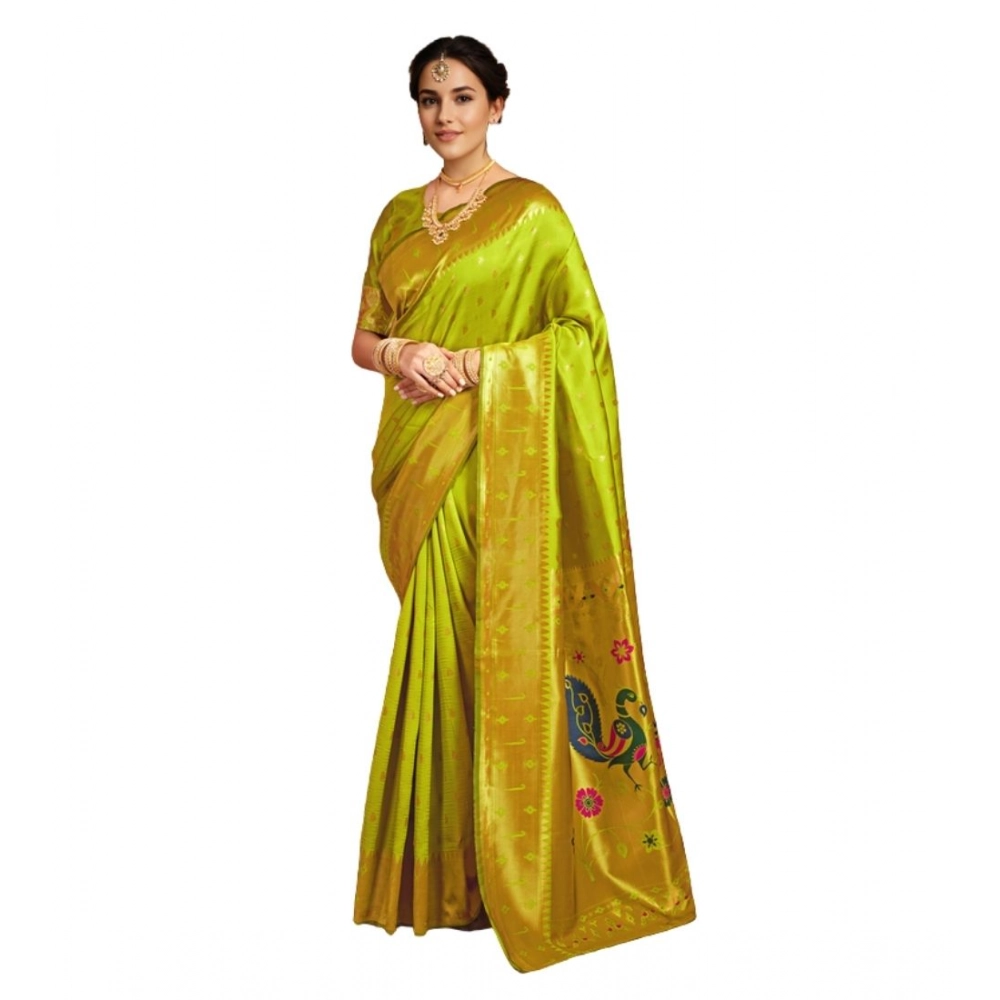PID-62825-Generic-Women-s-Silk-Blend-Zari-Weaving-Saree-With-Unstitched-Blouse-5-5-Mtr-Lime-Green-1-1000x1000-1.webp Generic Women's Silk Blend Zari Weaving Saree With Unstitched Blouse 5.5Mtr (Lime-Green) - Image 1