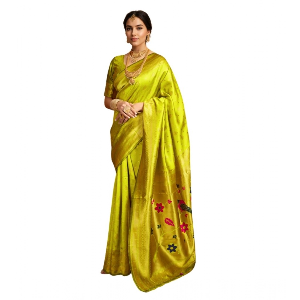 PID-62833-Generic-Women-s-Silk-Blend-Zari-Weaving-Saree-With-Unstitched-Blouse-5-5-Mtr-Lime-Green-1-1000x1000-1.webp Generic Women's Silk Blend Zari Weaving Saree With Unstitched Blouse 5.5Mtr (Lime-Green) - Image 1