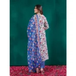 Generic Women's Cotton Blend Printed Kurti With Pant Dupatta Set (Multicolor) - Image 2