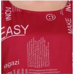 Generic Women's Casual Crepe Sleeveless Slit Dress (Maroon) - Image 4