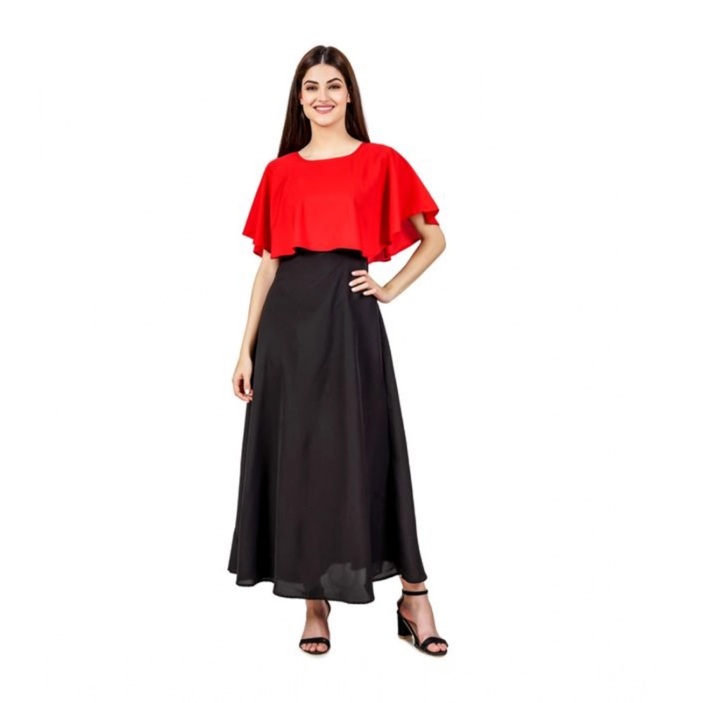PID-63341-Women-s-Casual-Crepe-Sleeveless-Cape-Dress-Red-1-1000x1000-1.webp Generic Women's Casual Crepe Sleeveless Cape Dress (Red) - Image 1