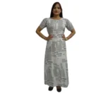 Generic Women's Casual Crepe Half Sleeves Dress (White)