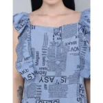 Generic Women's Casual Crepe Sleeveless Dress (Grey) - Image 3