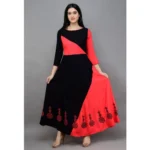 Generic Women's Casual Rayon 3-4th Sleeves Maxi Dress (Pink) - Image 5