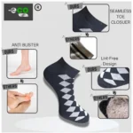Generic 3_Pair Set Unisex Casual Cotton Printed Low Cut Socks (Multicolor) - Image 2