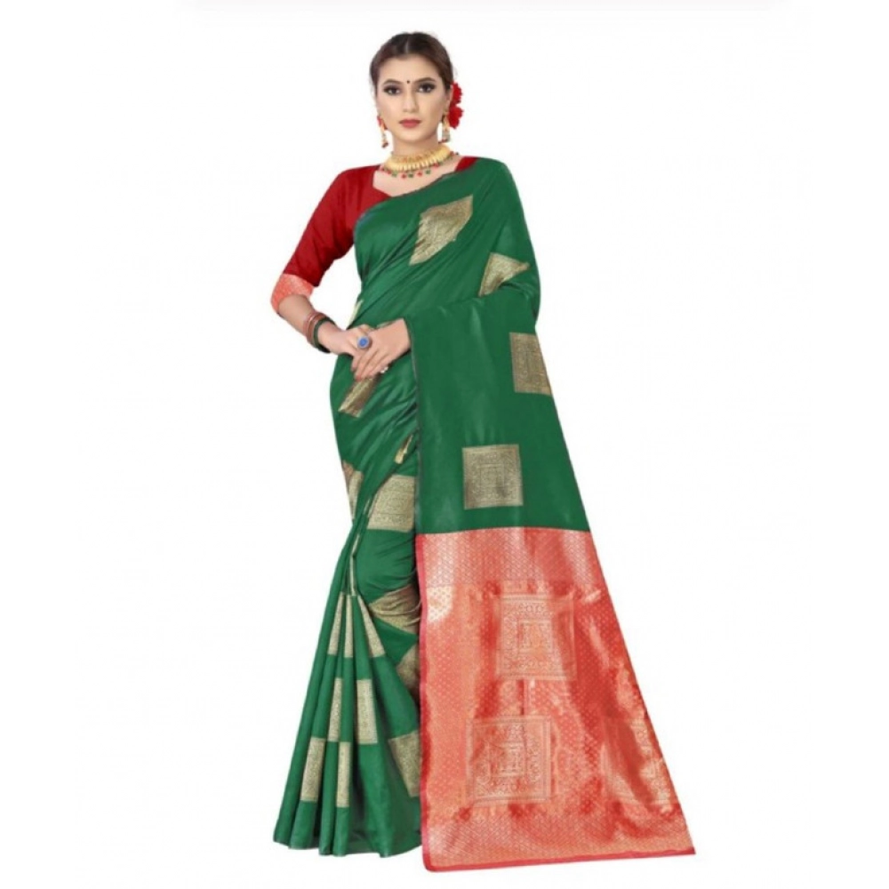PID-63559-Women-s-Soft-Lichi-Silk-Printed-Saree-With-Unstitched-Blouse-5-5-Mtr-Green-1-1000x1000-1.webp Generic Women's Soft Lichi Silk Printed Saree With Unstitched Blouse 5.5Mtr (Green) - Image 1
