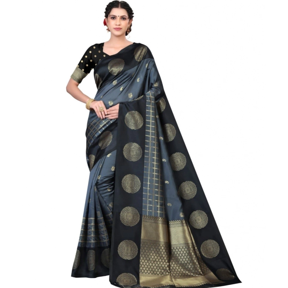 PID-63563-Women-s-Soft-Lichi-Silk-Printed-Saree-With-Unstitched-Blouse-5-5-Mtr-Black-1-1000x1000-1.webp Generic Women's Soft Lichi Silk Printed Saree With Unstitched Blouse 5.5Mtr (Black) - Image 1