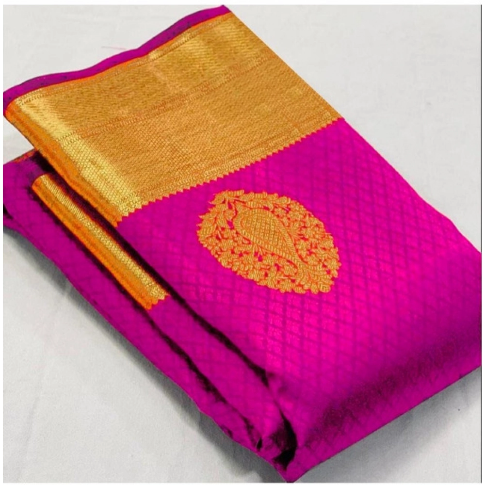 PID-63585-Women-s-Soft-Lichi-Silk-Printed-Saree-With-Unstitched-Blouse-5-5-Mtr-Pink-1-1000x1000-1.webp Generic Women's Soft Lichi Silk Printed Saree With Unstitched Blouse 5.5Mtr (Pink) - Image 1