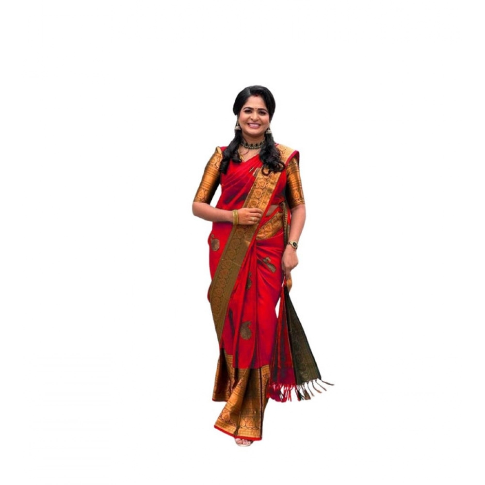 PID-63605-Women-s-Soft-Lichi-Silk-Printed-Saree-With-Unstitched-Blouse-5-5-Mtr-Red-1-1000x1000-1.webp Generic Women's Soft Lichi Silk Printed Saree With Unstitched Blouse 5.5Mtr (Red) - Image 1