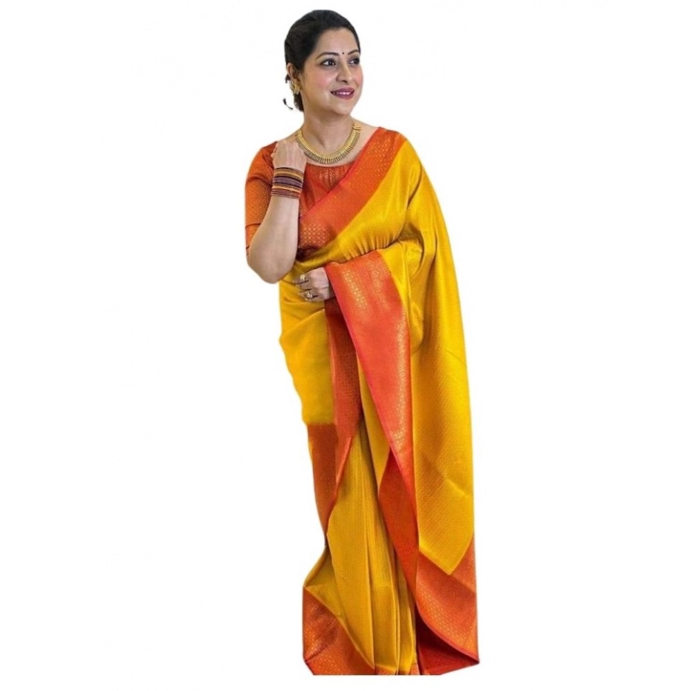 PID-63606-Women-s-Soft-Lichi-Silk-Printed-Saree-With-Unstitched-Blouse-5-5-Mtr-Mustard-1-1000x1000-1.webp Generic Women's Soft Lichi Silk Printed Saree With Unstitched Blouse 5.5Mtr (Mustard ) - Image 1