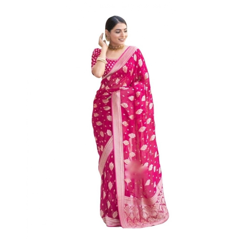 PID-63647-Women-s-Soft-Lichi-Silk-Printed-Saree-With-Unstitched-Blouse-5-5-Mtr-Pink-1-1000x1000-1.webp Generic Women's Soft Lichi Silk Printed Saree With Unstitched Blouse 5.5Mtr (Pink) - Image 1