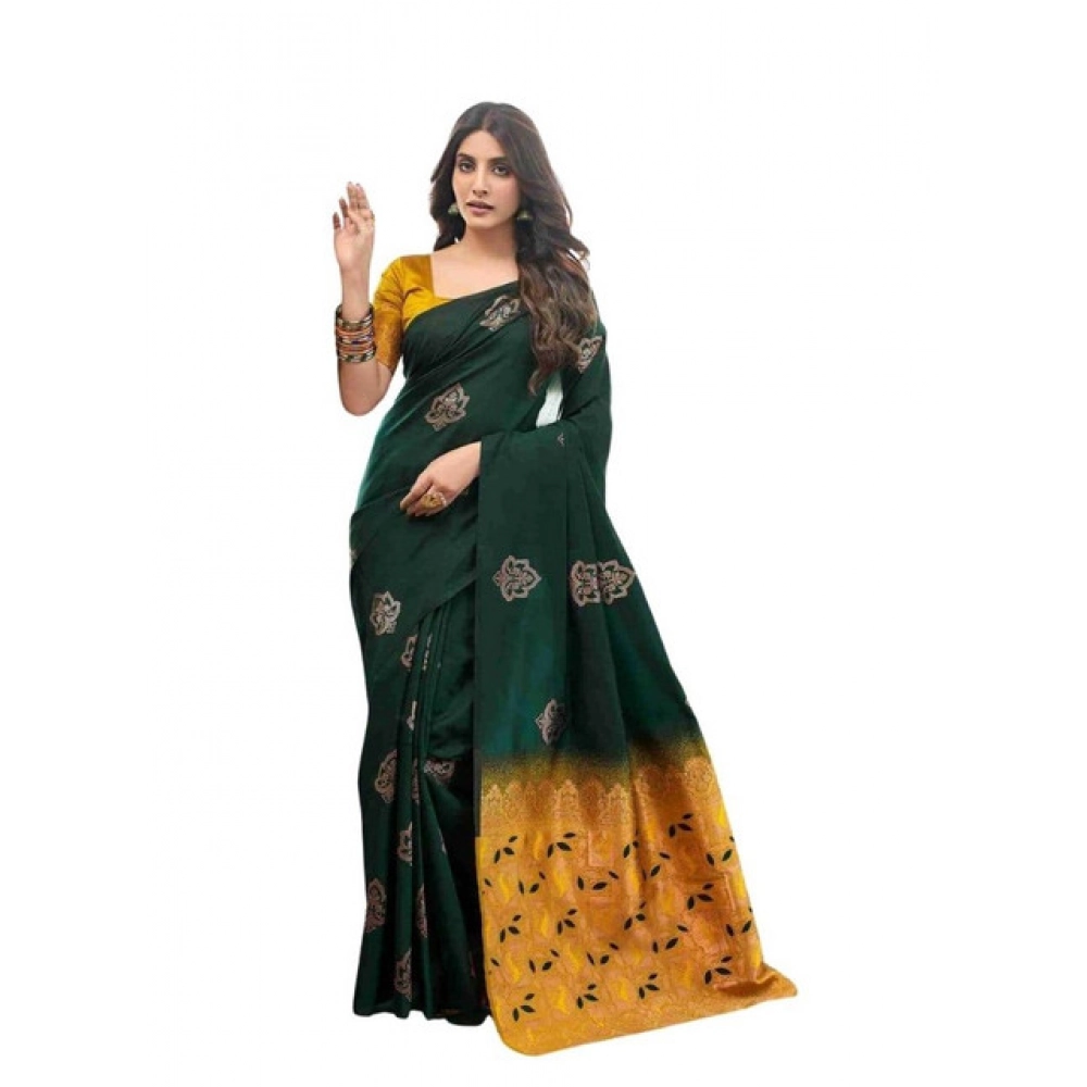 PID-63677-Women-s-Soft-Lichi-Silk-Printed-Saree-With-Unstitched-Blouse-5-5-Mtr-Green-1-1000x1000-1.webp Generic Women's Soft Lichi Silk Printed Saree With Unstitched Blouse 5.5Mtr (Green) - Image 1