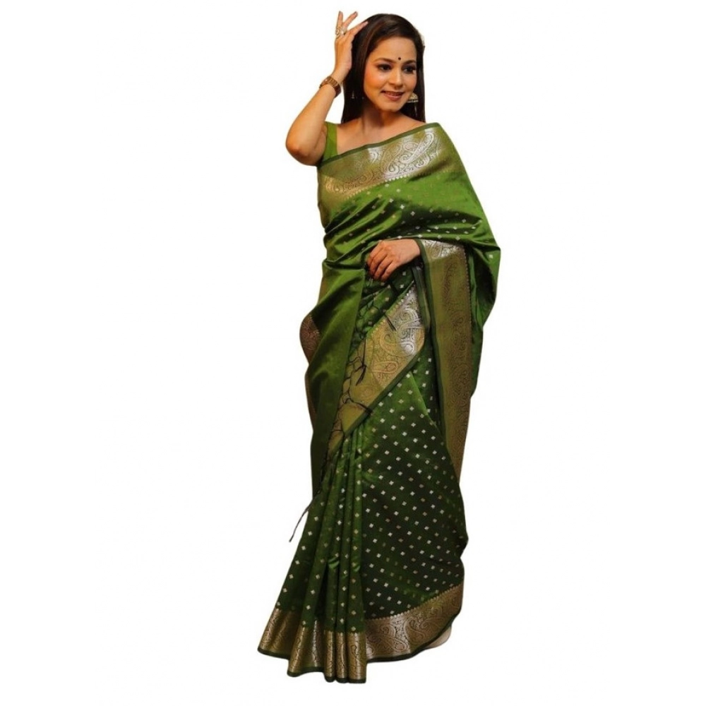 PID-63680-Women-s-Soft-Lichi-Silk-Printed-Saree-With-Unstitched-Blouse-5-5-Mtr-Green-1-1000x1000-1.webp Generic Women's Soft Lichi Silk Printed Saree With Unstitched Blouse 5.5Mtr (Green) - Image 1