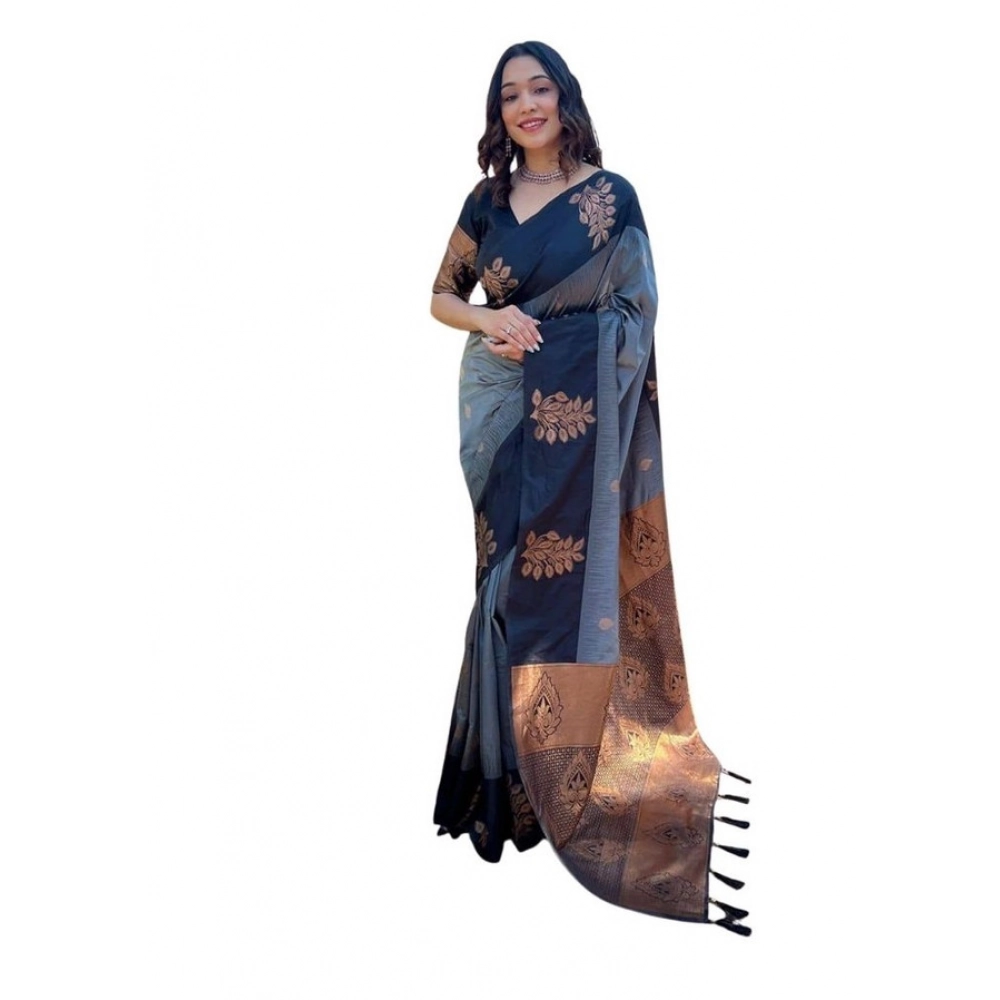 PID-63687-Women-s-Soft-Lichi-Silk-Printed-Saree-With-Unstitched-Blouse-5-5-Mtr-Grey-1-1000x1000-1.webp Generic Women's Soft Lichi Silk Printed Saree With Unstitched Blouse 5.5Mtr (Grey) - Image 1