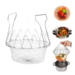 Generic Foldable Chef Basket – Multi-Function Strainer And Steamer (Color: Assorted ) - Image 4