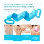 Generic Pack Of 2_Silicone Bath Scrubber Belt – Dual-Sided Exfoliating Body Cleaning Strap (Color: Assorted ) - Image 2