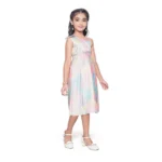 Generic Girl's Satin Soild Sleeve Less Designer Neck Dress (Multicolor) - Image 4