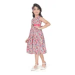 Generic Girl's Digital Chicken Printed Sleeve Less Round Neck Dress (Pink) - Image 5