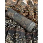 Generic Women's Linen Cotton  Printed Saree With Unstitched Blouse 5.5Mtr (Beige) - Image 2