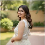 Generic Women's Zimmi Choo Sequin Work V-Neck Padded Blouse (White 38 Ready (Self Alterable 36–40) - Image 2