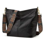 Generic Women's PU Leather Zipper Handbag (Black)