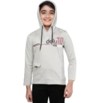 Generic Boy's Cotton Printeded Hooded Neck Hoodies (Grey )