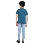 Generic Boy's Cotton Grapic Printed Round Neck T-Shirt (Teal Green) - Image 2