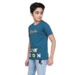 Generic Boy's Cotton Grapic Printed Round Neck T-Shirt (Teal Green) - Image 3