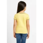 Generic Girl's Cotton Printeded Round Neck T-Shirt (Yellow) - Image 5