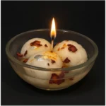 Generic Soya Wax, Glass Rasgulla-Style Glass Bowl Candle - Image 3