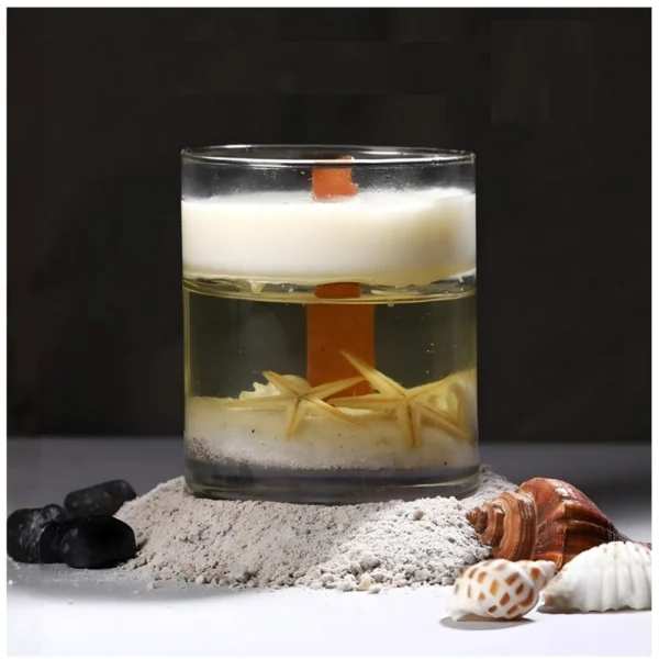 Generic Soya Wax, Glass Scented Star Fish Gel Candle