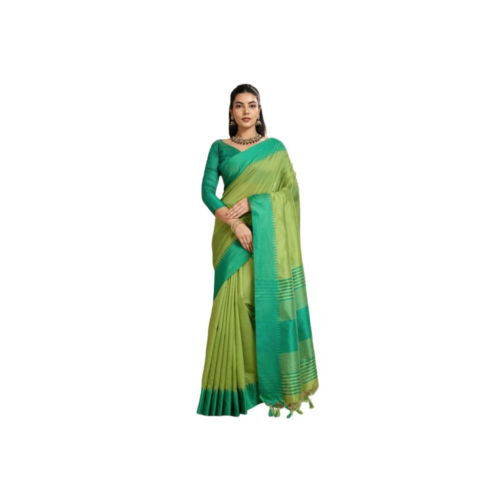 PID-64316-Women-s-Raw-Silk-Woven-Saree-With-Unstitched-Blouse-5-5-Mtr-Parrot-Green-1-1000x1000-1.webp Generic Women's Raw_Silk Woven Saree With Unstitched Blouse 5.5Mtr (Parrot_Green) - Image 1