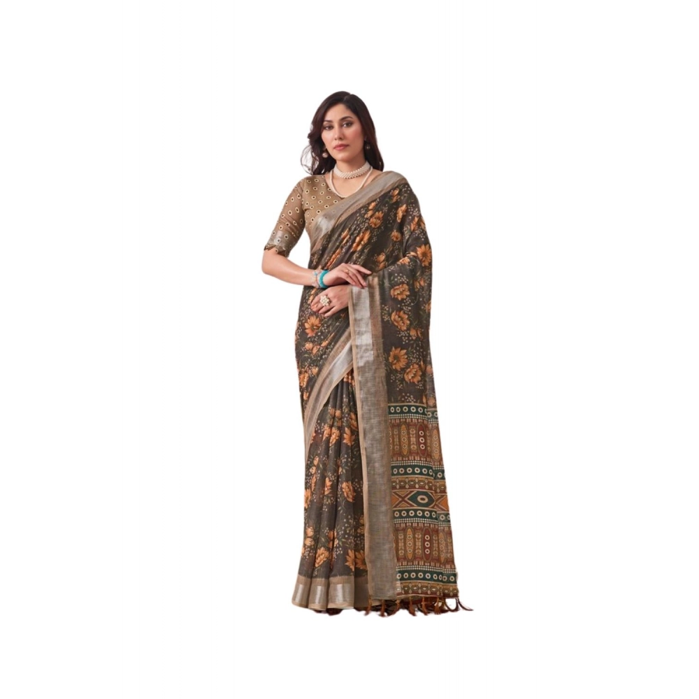 PID-64320-Women-s-Faux-Linen-Printed-Saree-With-Unstitched-Blouse-5-5-Mtr-Slate-Grey-1-1000x1000-1.webp Generic Women's Faux_Linen Printed Saree With Unstitched Blouse 5.5Mtr (Slate_Grey) - Image 1