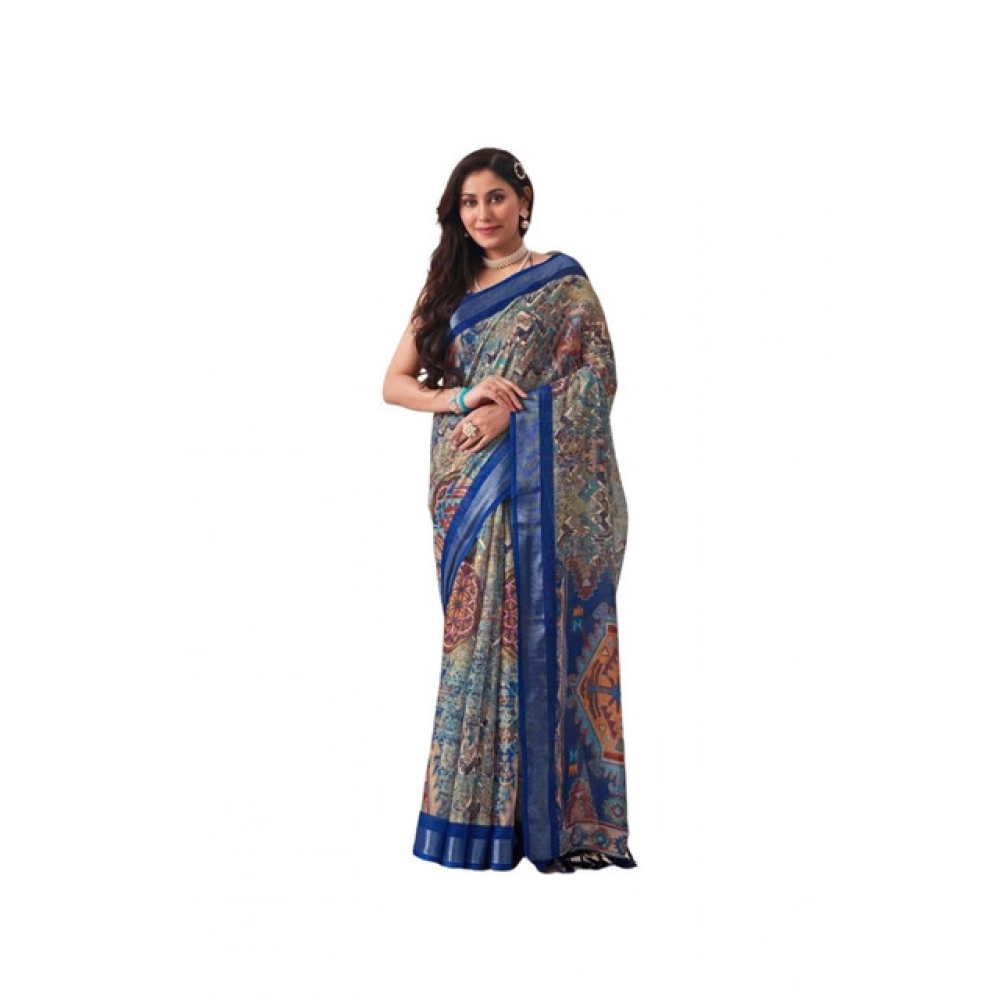 PID-64324-Women-s-Faux-Linen-Printed-Saree-With-Unstitched-Blouse-5-5-Mtr-Navy-Blue-1-1000x1000-1.webp Generic Women's Faux_Linen Printed Saree With Unstitched Blouse 5.5Mtr (Navy_Blue) - Image 1