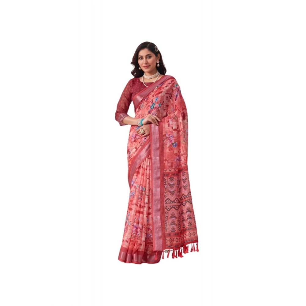 PID-64326-Women-s-Faux-Linen-Printed-Saree-With-Unstitched-Blouse-5-5-Mtr-Rose-1-1000x1000-1.webp Generic Women's Faux_Linen Printed Saree With Unstitched Blouse 5.5Mtr (Rose) - Image 1