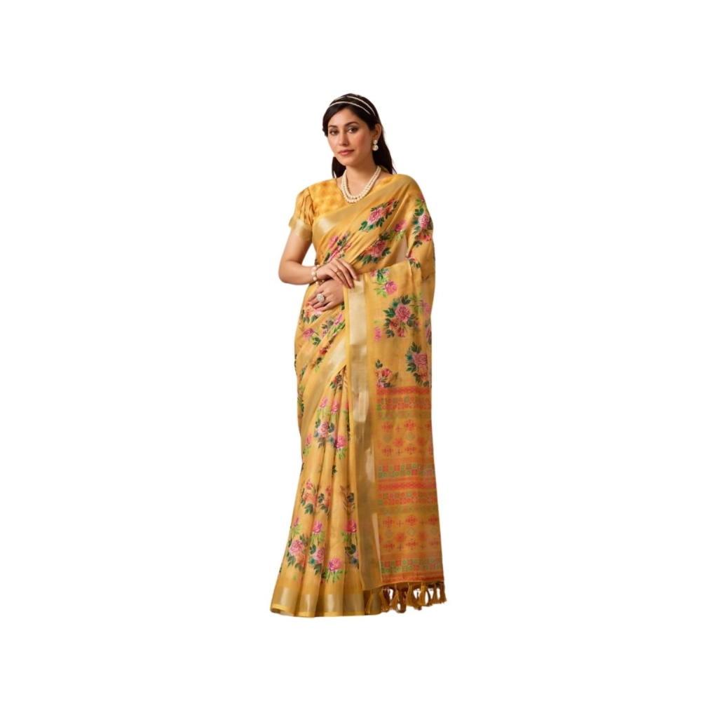 PID-64343-Women-s-Faux-Linen-Printed-Saree-With-Unstitched-Blouse-5-5-Mtr-Gold-1-1000x1000-1.webp Generic Women's Faux_Linen Printed Saree With Unstitched Blouse 5.5Mtr (Gold) - Image 1