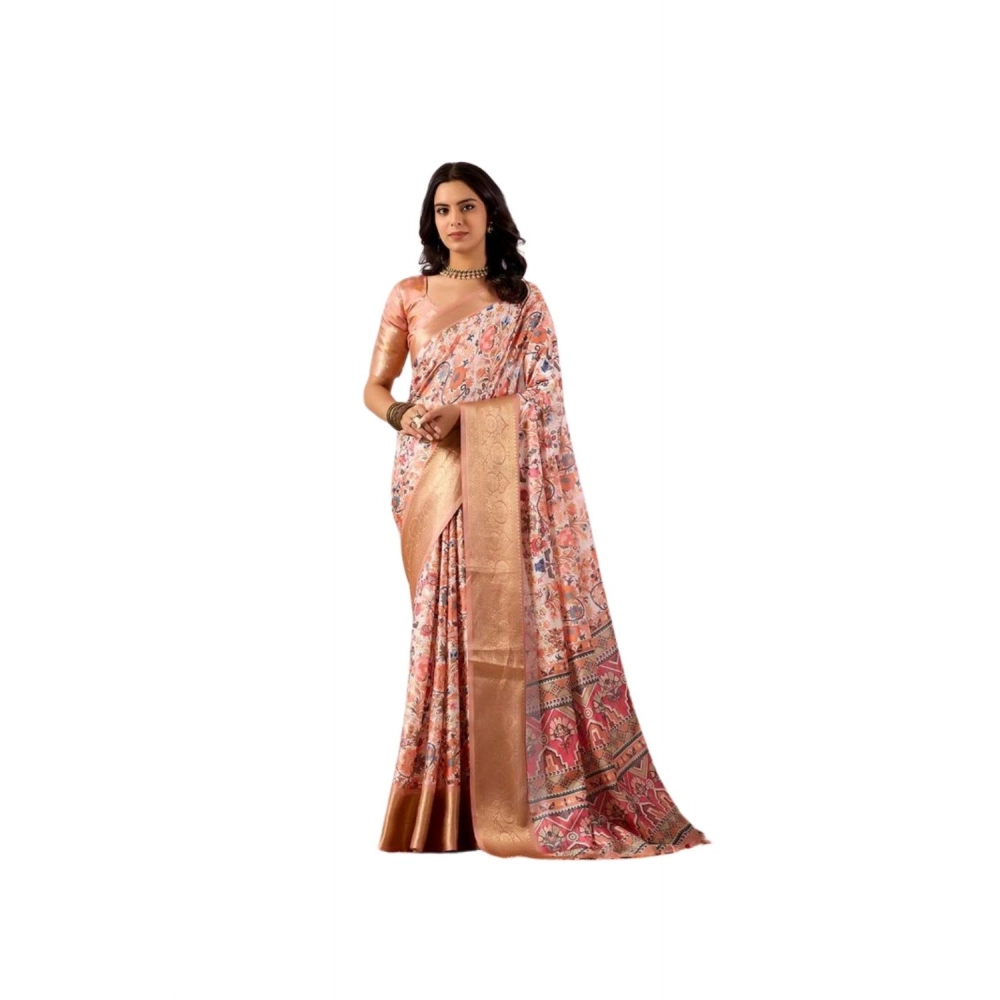 PID-64366-Women-s-Faux-Silk-Printed-Saree-With-Unstitched-Blouse-5-5-Mtr-Peach-1-1000x1000-1.webp Generic Women's Faux_Silk Printed Saree With Unstitched Blouse 5.5Mtr (Peach) - Image 1