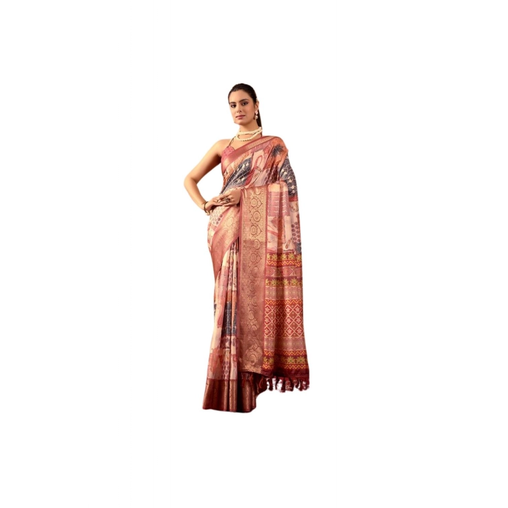 PID-64382-Women-s-Faux-Silk-Printed-Saree-With-Unstitched-Blouse-5-5-Mtr-Peach-1-1000x1000-1.webp Generic Women's Faux_Silk Printed Saree With Unstitched Blouse 5.5Mtr (Peach) - Image 1