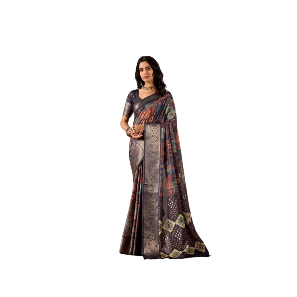 PID-64384-Women-s-Faux-Silk-Printed-Saree-With-Unstitched-Blouse-5-5-Mtr-Navy-Blue-1-1000x1000-1.webp Generic Women's Faux_Silk Printed Saree With Unstitched Blouse 5.5Mtr (Navy_Blue) - Image 1