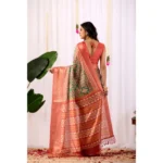 Generic Women's Faux_Silk Woven Saree With Unstitched Blouse 5.5Mtr (Green) - Image 2