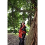 Generic Women's Faux_Tussar_Silk Printed Saree With Unstitched Blouse 5.5Mtr (Black) - Image 3