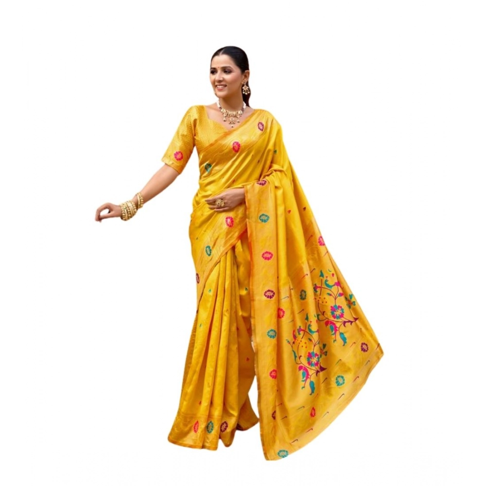 PID-64462-Women-s-Silk-Blend-Woven-Saree-With-Unstitched-Blouse-5-5-Mtr-Mustard-1-1000x1000-1.webp Generic Women's Silk Blend Woven Saree With Unstitched Blouse 5.5 Mtr (Mustard) - Image 1