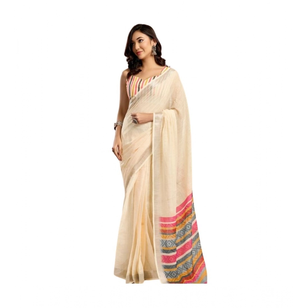 PID-64468-Women-s-Faux-Linen-Printed-Ready-To-Wear-Saree-With-Unstitched-Blouse-5-5-Mtr-Beige-1-1000x1000-1.webp Generic Women's Linen Cotton Printed Ready To Wear Saree With Unstitched Blouse 5.5 Mtr (Beige) - Image 1