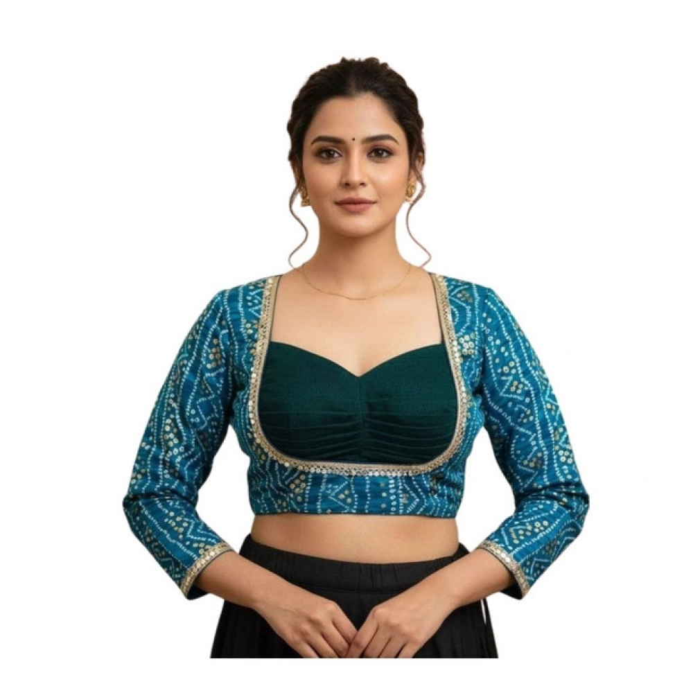 PID-64593-Women-s-Rayon-Foil-Print-Silk-with-Vichitra-Sabyasachi-Style-Round-Neck-Padded-Blouse-Sk-1000x1000-1.webp Generic Women's Rayon Sabyasachi Style Round Neck Padded Blouse (Sky-Blue, 38 Ready Size (Self-Alterable 36–40) - Image 1