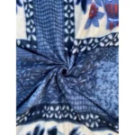 Generic Fleece Floral Printed Double Polar Warm Bedsheet with 2 Pillow Cover (Blue) - Image 2