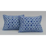 Generic Fleece Geometric Double Polar Warm Bedsheet with 2 Pillow Cover (Blue) - Image 2
