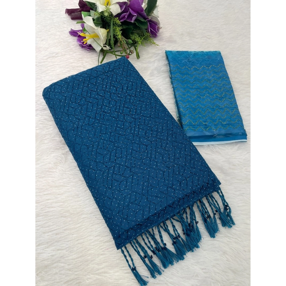 PID-64702-Women-s-Chiffon-Zigzag-lines-Saree-With-Unstitched-Blouse-5-5-Mtr-Blue-1-1000x1000-1.webp Generic Women's Chiffon Zigzag lines Saree With Unstitched Blouse 5.5Mtr (Blue) - Image 1