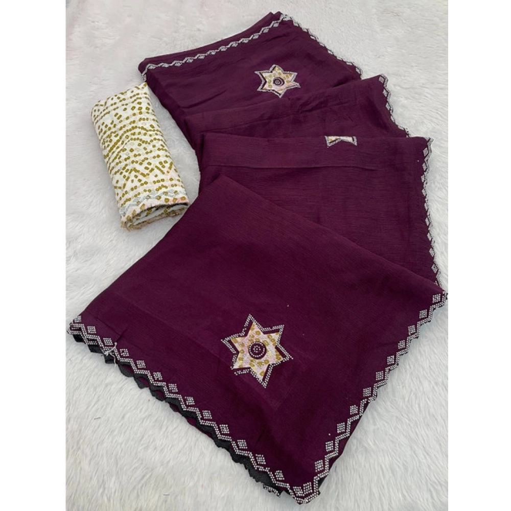 PID-64714-Women-s-Chiffon-Butti-Dotted-Saree-With-Unstitched-Blouse-5-5-Mtr-Wine-1-1000x1000-1.webp Generic Women's Chiffon Butti Dotted Saree With Unstitched Blouse 5.5Mtr (Wine) - Image 1