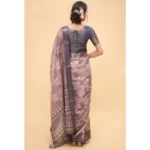 Generic Women's Polyester Printed Saree With Unstitched Blouse 5.5 Mtr (Multicolor) - Image 2