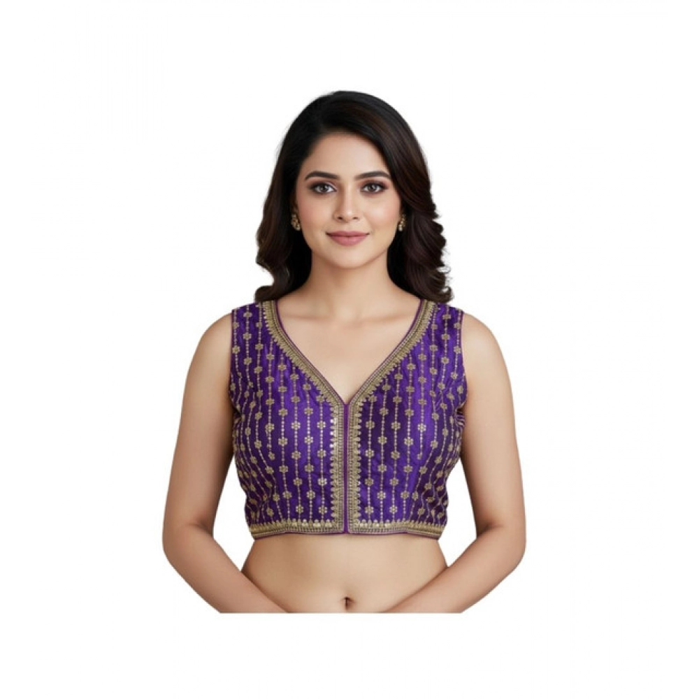 PID-64772-Women-s-Silk-Blend-Embroidered-V-Neck-Non-Padded-Blouse-Purple-38-Ready-Alterable-up-to-4-1000x1000-1.webp Generic Women's Silk Blend Embroidered V-Neck Non Padded Blouse (Purple 38 Ready (Alterable up to 42) - Image 1